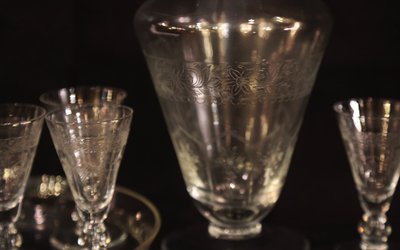 Cristal, service à liqueur