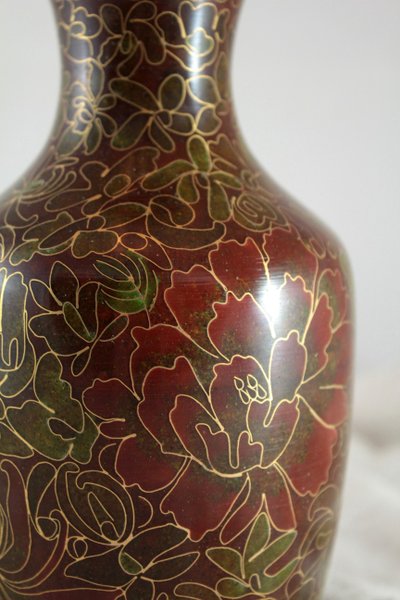 Cloisonné enamel vase, China, mid-20th century