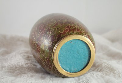 Cloisonné enamel vase, China, mid-20th century