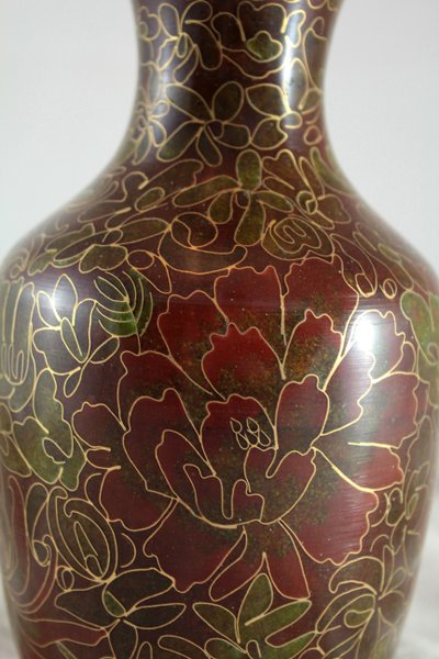 Cloisonné enamel vase, China, mid-20th century