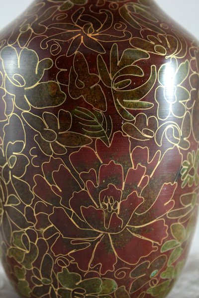 Cloisonné enamel vase, China, mid-20th century