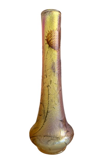 Daum - Vaso con decorazione a cardo