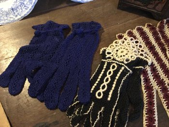 Gants anciens au crochet 