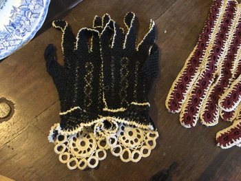 Gants anciens au crochet 