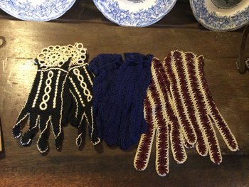 Gants anciens au crochet 