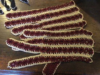 Gants anciens au crochet 