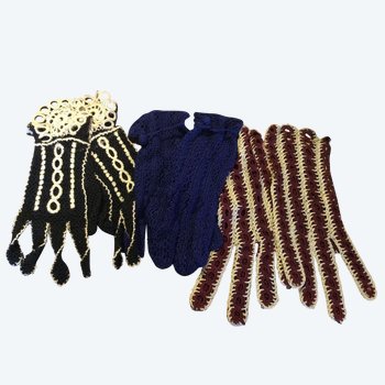 Gants anciens au crochet 