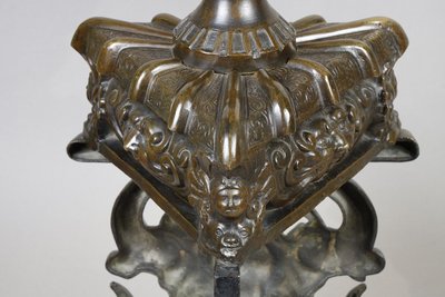 Paire de chenets landiers dans le goût de la Renaissance