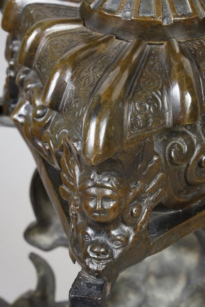Paire de chenets landiers dans le goût de la Renaissance