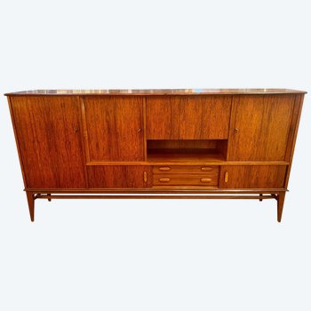 Credenza alta scandinava in palissandro di Rio per Arno Circa 60