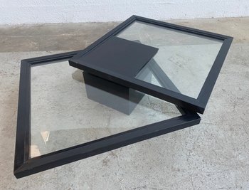 Table basse plateau pivotant