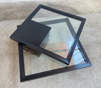 Table basse plateau pivotant
