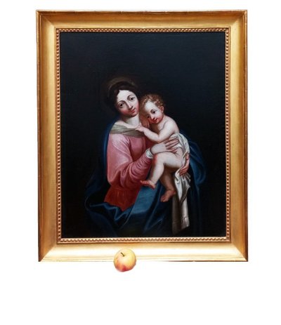 Tableau Vierge à l'Enfant 18 Eme Siecle