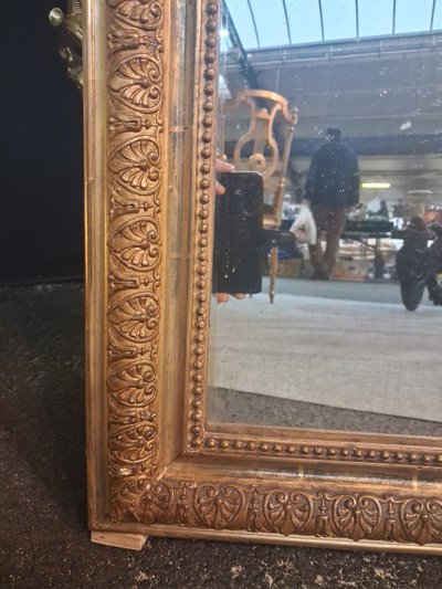 Miroir Louis Philippe à fronton 120 x 69