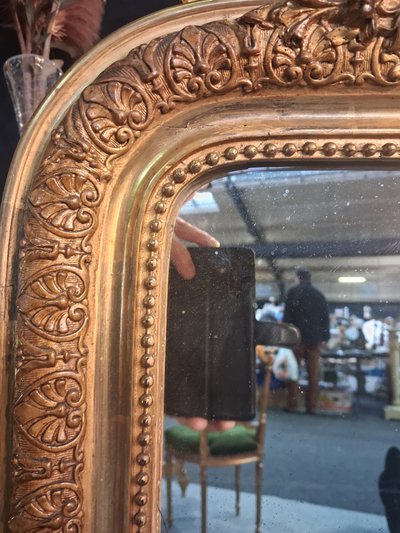 Miroir Louis Philippe à fronton 120 x 69