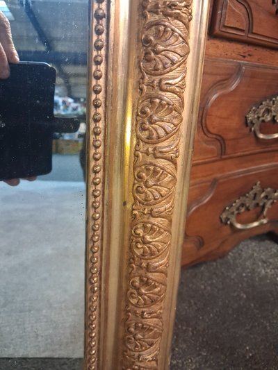 Miroir Louis Philippe à fronton 120 x 69