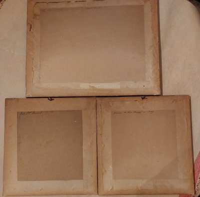 Drei Gouachen, eine davon mit dem Monogramm J.H. 1827 - Paris