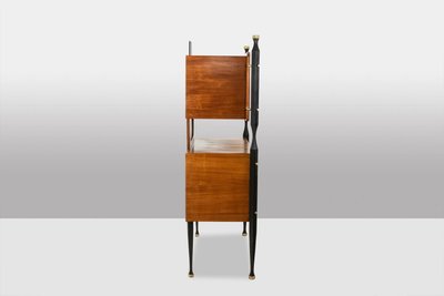 Coppia di mobili italiani impiallacciati in teak. Anni '60. LS656320092P