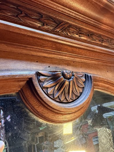 Grande specchio in noce periodo Art Déco