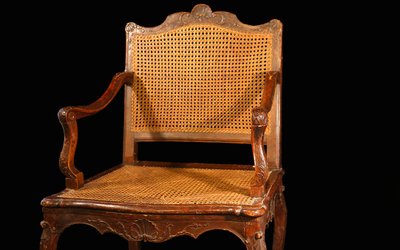 Regency cane armchair 18th century