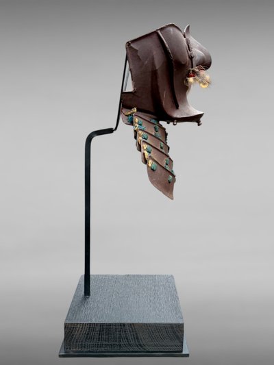 Halbe Samurai-Mempo-Maske – Edo-Zeit (1603–1868).