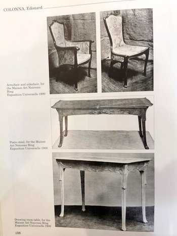 Edouard Colonna table Art Nouveau "Aux Iris"