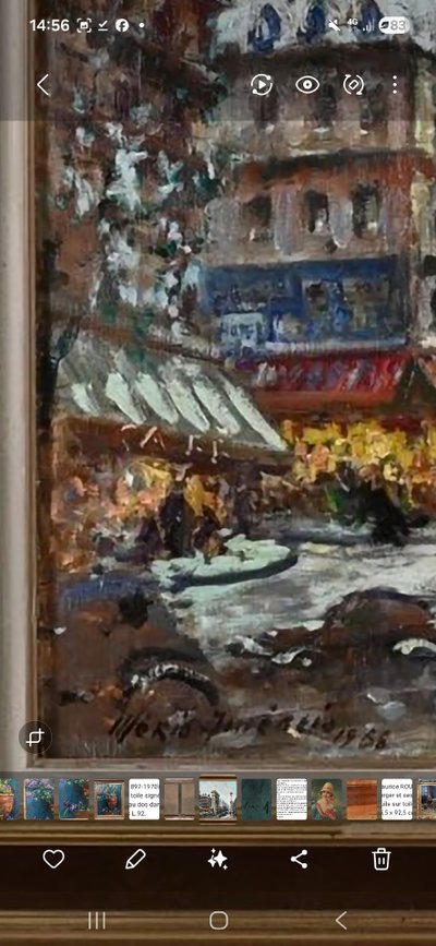 AMEGLIO MERIO( 1897-1970) " Porte  st denis"Paris