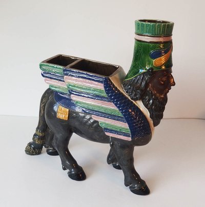 Lamassu earthenware vase