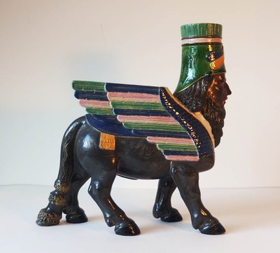 Lamassu earthenware vase