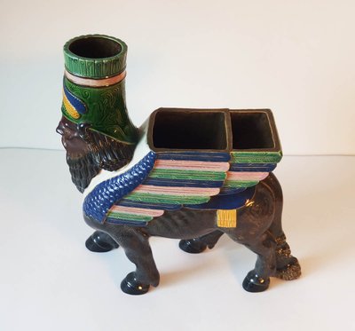 Lamassu earthenware vase