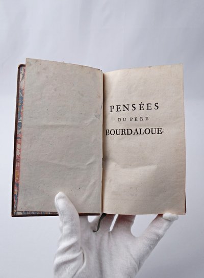 Pensieri di Padre Bourdaloue, Volume Uno, 1758, Libro antico, XVIII secolo