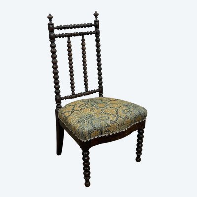 Stuhl aus gedrechseltem Holz und Palisanderfurnier, Anfang 20.