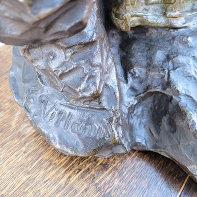 E Villanis, Mélodie, H76cm, bronze signé, XIXème siècle