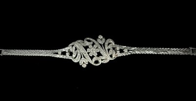 Bracelet or blanc serti de 4 carats