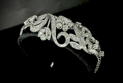 Bracelet or blanc serti de 4 carats