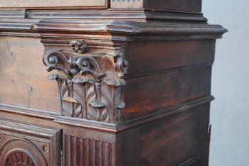 Grand Meuble De Sacristie En Chêne Composé D’éléments  Anciens