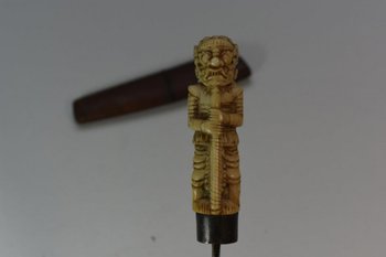 Indonesia Ritual Knife Carved Handle Divinity 19th century