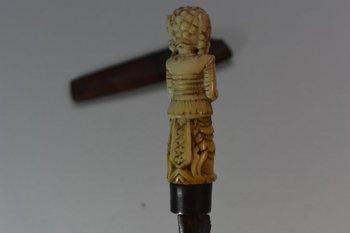 Indonesia Ritual Knife Carved Handle Divinity 19th century