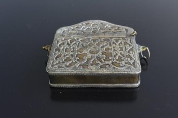 Porta Corano in ottone e argento del XIX secolo