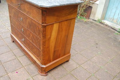 Commode Secrétaire époque Louis-Philippe en noyer 19e siècle