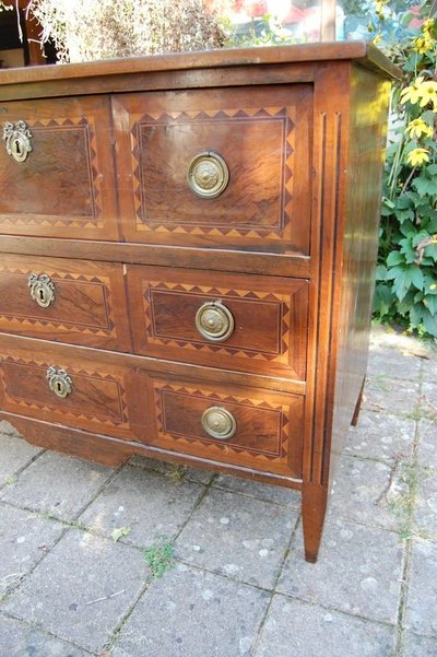 Commode Secrétaire époque Louis XVI Noyer 18e Siècle