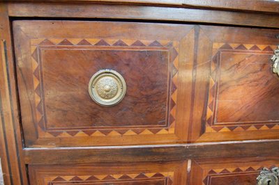 Commode Secrétaire époque Louis XVI Noyer 18e Siècle
