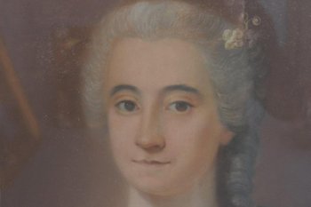 Portrait De Femme Pastel Sous Verre époque XVIIIème