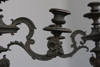 Paire De Candélabres d'Aprés Un Modèle d'André Charles Boulle Ep XIXéme