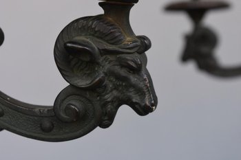 Paire De Candélabres d'Aprés Un Modèle d'André Charles Boulle Ep XIXéme