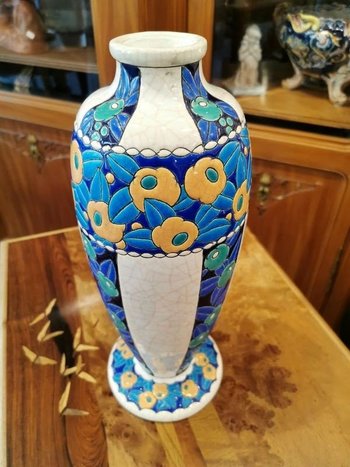 Vaso Longwy Art Deco