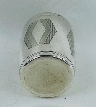 Art Deco silver tumbler