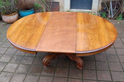 Large Napoleon III table, walnut, late 19th century, seats 20 with 6 extensions