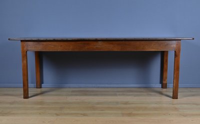 Chestnut Farmhouse Table, 8 to 10 place settings - Late 19th century