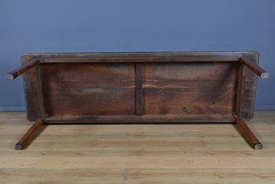 Chestnut Farmhouse Table, 8 to 10 place settings - Late 19th century